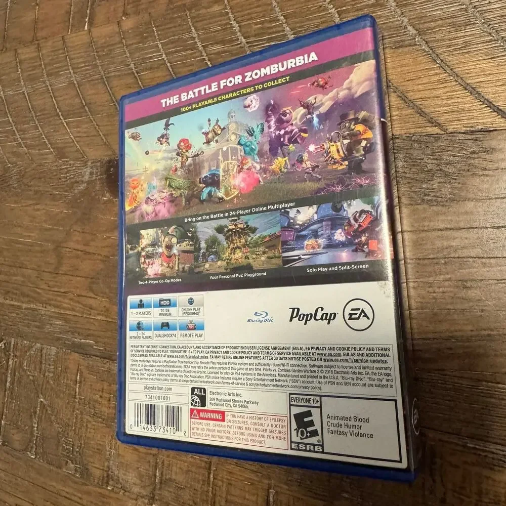 Plants vs Zombies Garden Warfare 2 PS4 Game Disc Case PopCap EA CIB